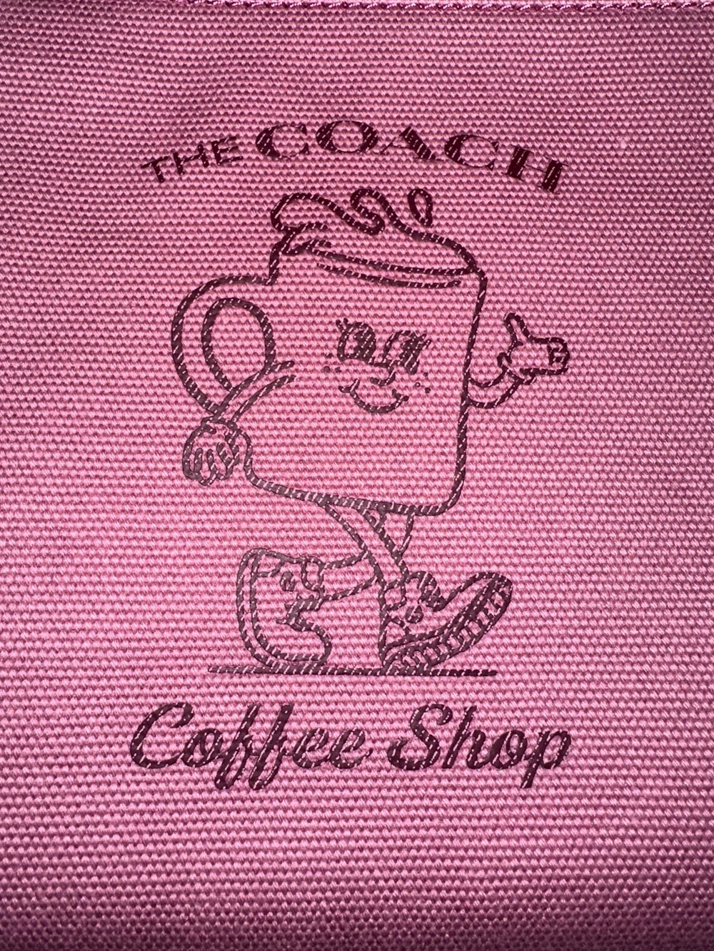 Coach Pink 'Coffee Shop' Tote with Matching Wristlet and Pouch - Picture 3 of 15